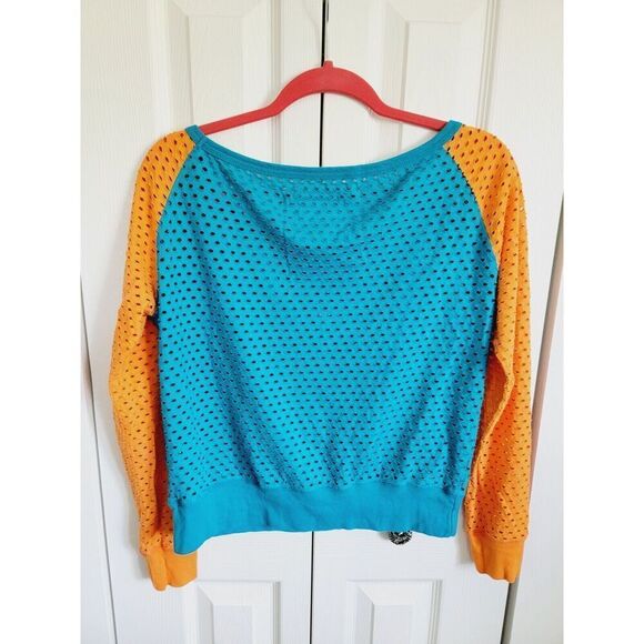 NFL Team Apparel Women's Miami Dolphins Teal Orange Long Sleeve Crop Top‎ Net - Picture 1 of 11